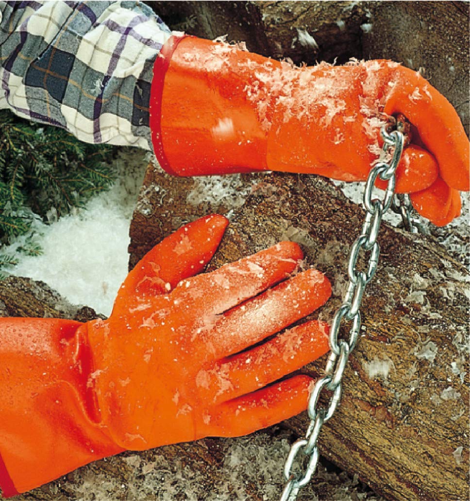 Ansell Polar Grip 23-700 Spezialzweck-Handschuhe, Mechanikschutz, Orang, Grösse 9 (6 Paar pro Beutel