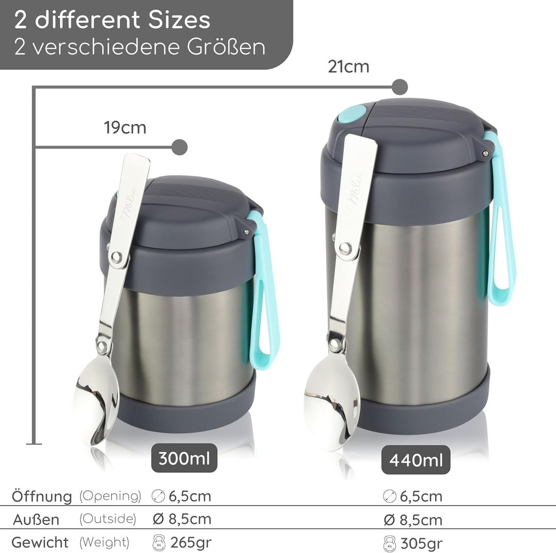 Milu® Thermobehälter 440ml mit Gravur personalisiert - Weihnachtsgeschenke für Frauen & Männer I Ges