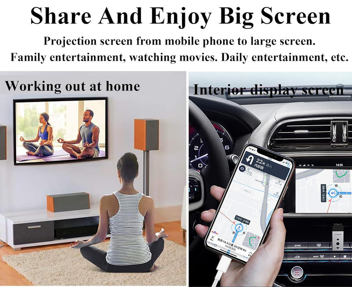 zdyCGTime Telefon und Tablet 1080P HDTV Spiegelkabel 2 in 1, HD HDMI Stecker zu 2 USB Buchse/Stecker