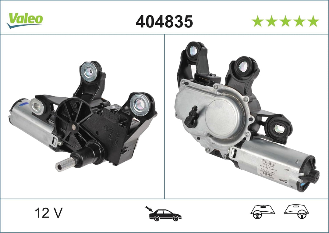 VALEO 404835 Wischermotor VALEO Heckwischermotor 404835 VW SEAT LUPO POLO AROSA