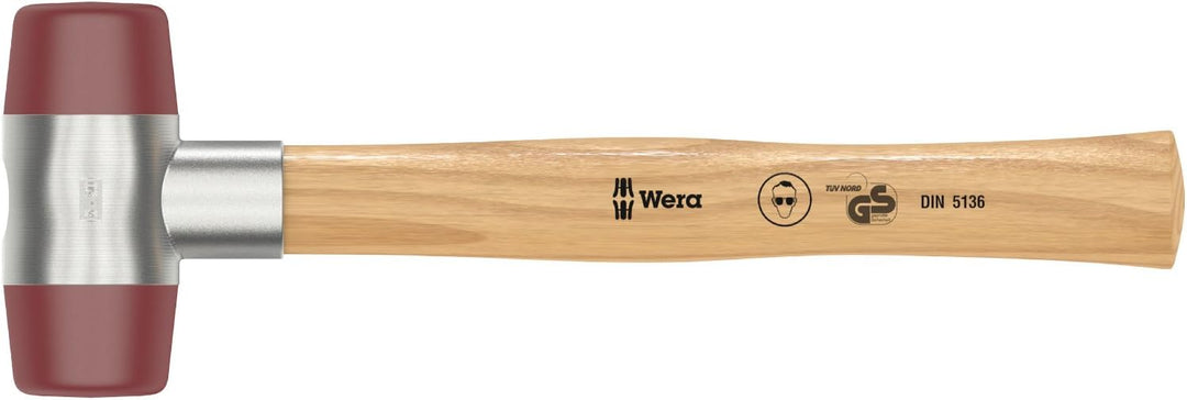 Wera 102 Schonhämmer mit Köpfen aus Uretan, # 6 x 50 mm, Wera 05000530001, # 6