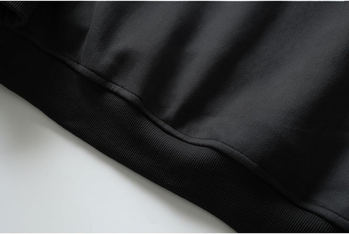 Herren-Kapuzenpullover, Kontrastfarbe, Patchwork, grosse Taschen M 23wy661black, M 23wy661black