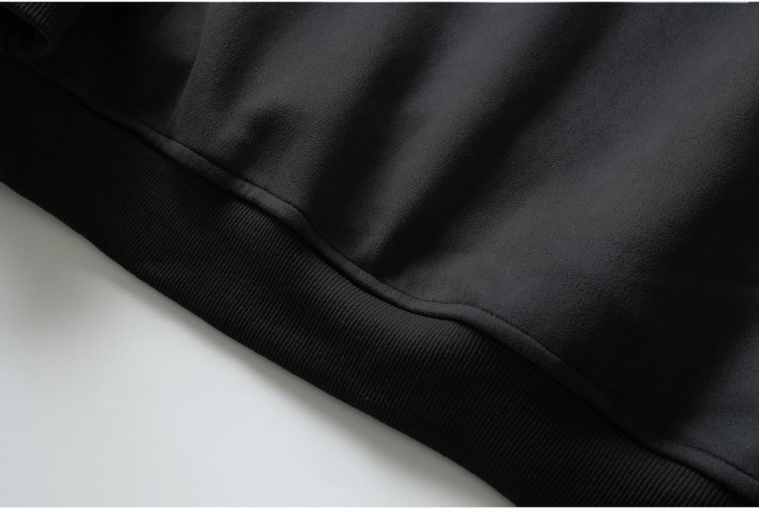 Herren-Kapuzenpullover, Kontrastfarbe, Patchwork, grosse Taschen S 23wy661black, S 23wy661black