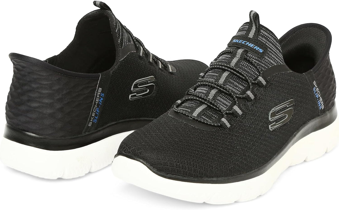 Skechers Herren Summits High RangeSneakers 39 EU Black Mesh Wht Trim, 39 EU Black Mesh Wht Trim