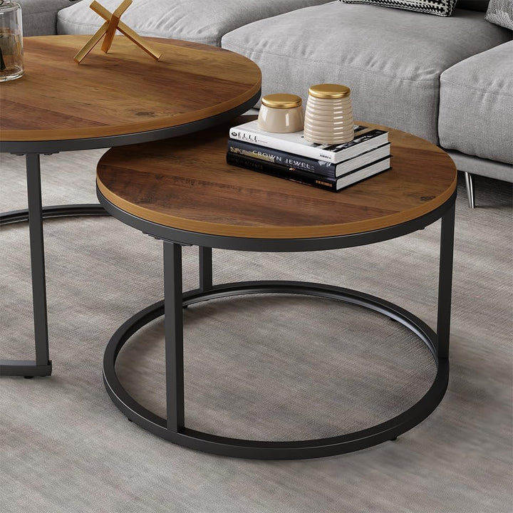 Vicco Couchtisch Set Montreal, Antikholz, 77 x 40 cm 2 Teile
