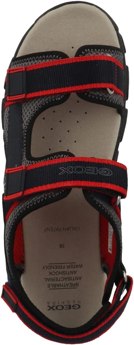 Geox Jungen Jr Strada Sandal, 27 EU Navy Red