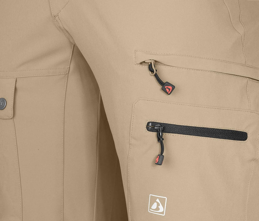 Bergson FROSLEV COMFORT Bermuda | Herren Wandershorts, recycelt, elastisch, 8 Taschen - recycelt - P