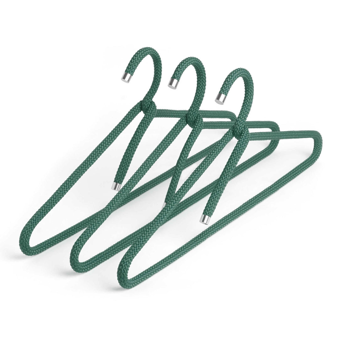 Peppermint Products Rope Hanger | 3er Textil-KLEIDERBÜGEL-Set aus Seil | Rutschfester Designer-Bügel