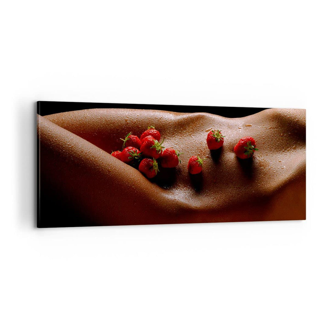 Panorama Bilder auf Leinwand 100x40cm Leinwandbild Frau Wasser Tröpfchen Tau Gross Wanddeko Bild Sch