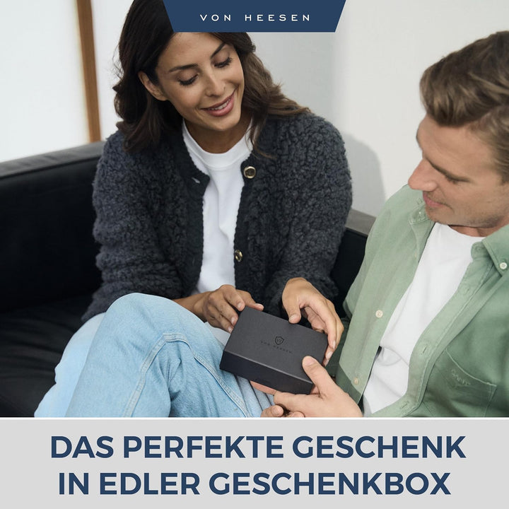 VON HEESEN® Kartenetui mit RFID Schutz - 9 Fächer - Querformat Kreditkartenetui für Damen & Herren (