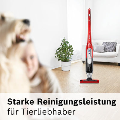 Bosch Akku-Staubsauger Athlet Zoo'o BCH6ZOOO, Tierhaar-Staubsauger, beutellos, ideal für Tierhaare,