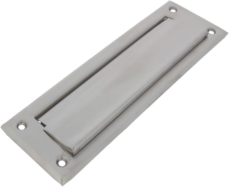 Amig - Briefkastenschlitz Edelstahl Silber Mod. 1 - Klappe für Wände oder Türen - Briefsammler mit E