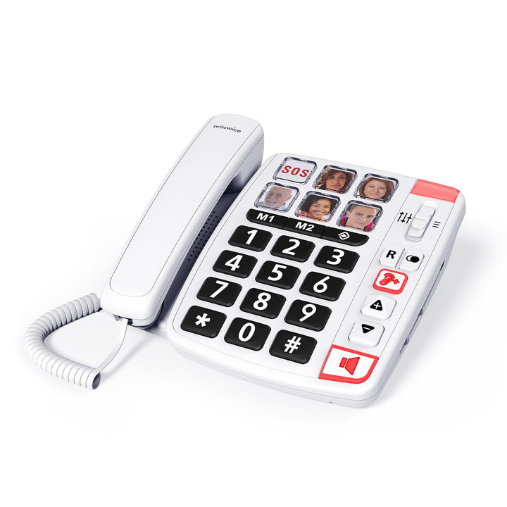 Swissvoice Xtra 1110 schnurgebundenes Telefon mit extra grossen Tasten, sechs Foto-Direktwahltasten,