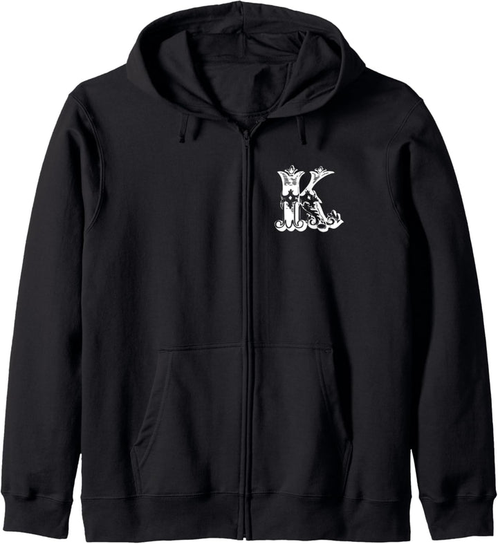 Buchstabe K KING QUEEN Partnerlook Paar Liebe Valentinstag Kapuzenjacke