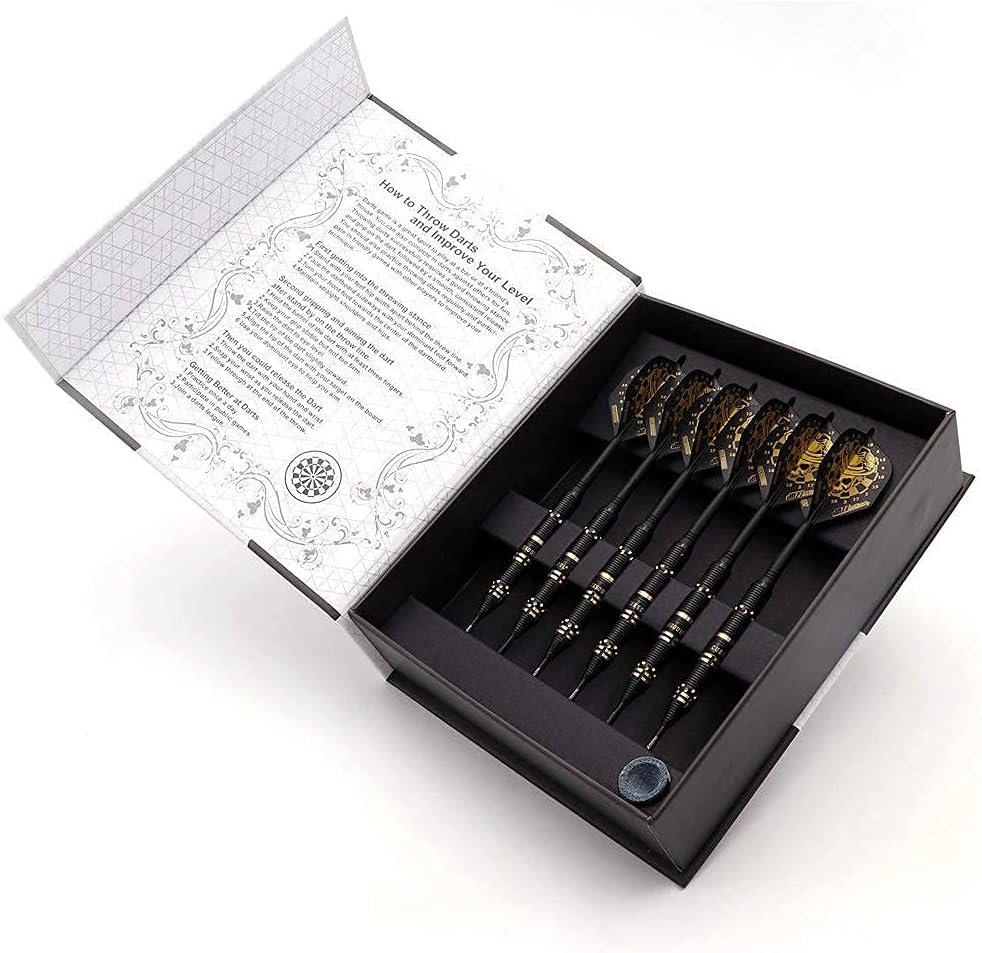CUESOUL Jazz-Metal Messing Dart Set mit integrierten AK5 Flights CSJM-JMYH21, CSJM-JMYH21