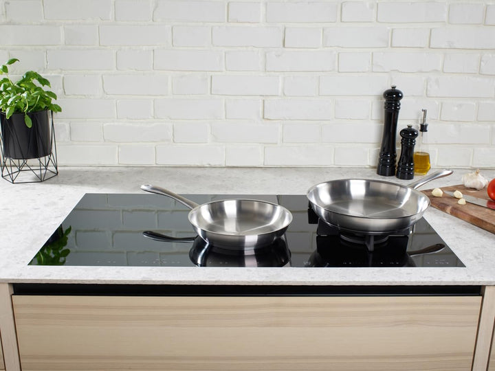 Fissler Catania Pfannen-Set (2-teilig, Ø 24 + 28 cm) – robuste Edelstahl-Pfannen mit Thermic-Boden,