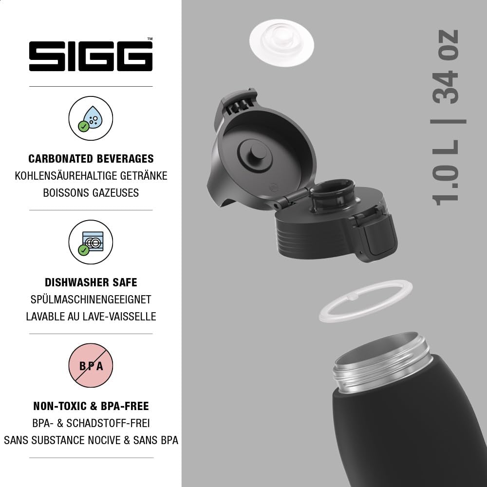 SIGG - Isolierte Trinkflasche - Thermosflasche Shield Therm One Black kohlensäurehaltige Getränke -