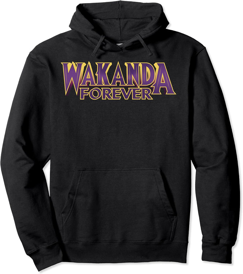 Marvel Black Panther Wakanda Forever Bold Pullover Hoodie