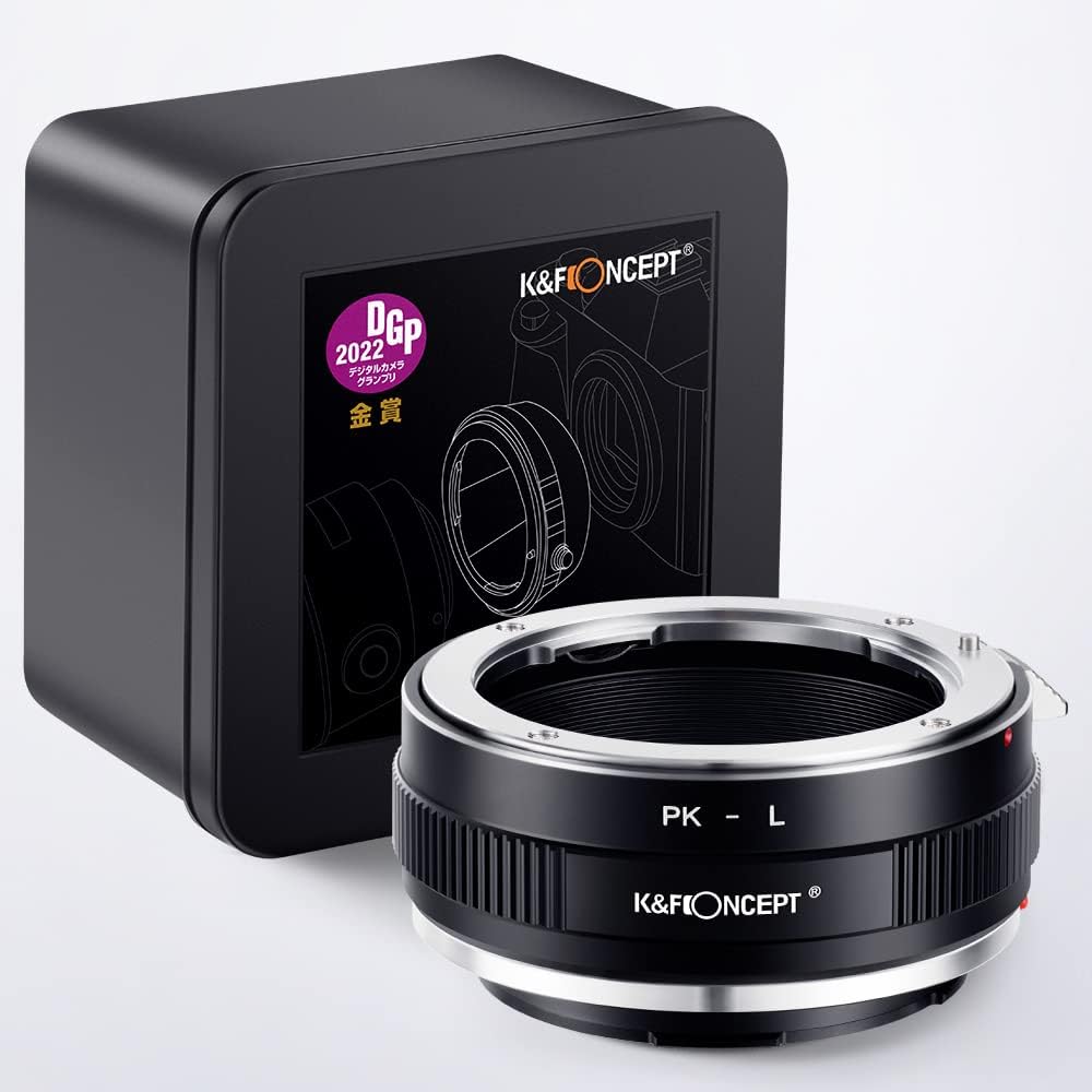 K&F Concept Objektivhalterungsadapter PK-L Manueller Fokus, kompatibel mit Pentax K(PK)-Objektiven a