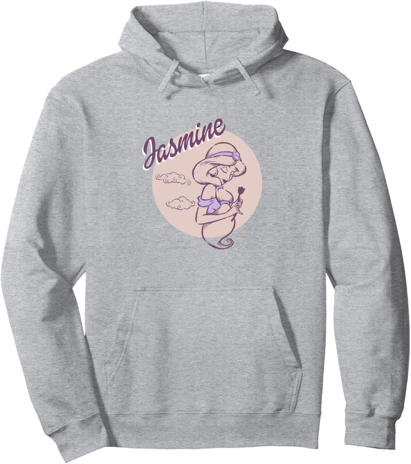 Disney Aladdin Jasmine Circle Sketch Portrait Pullover Hoodie