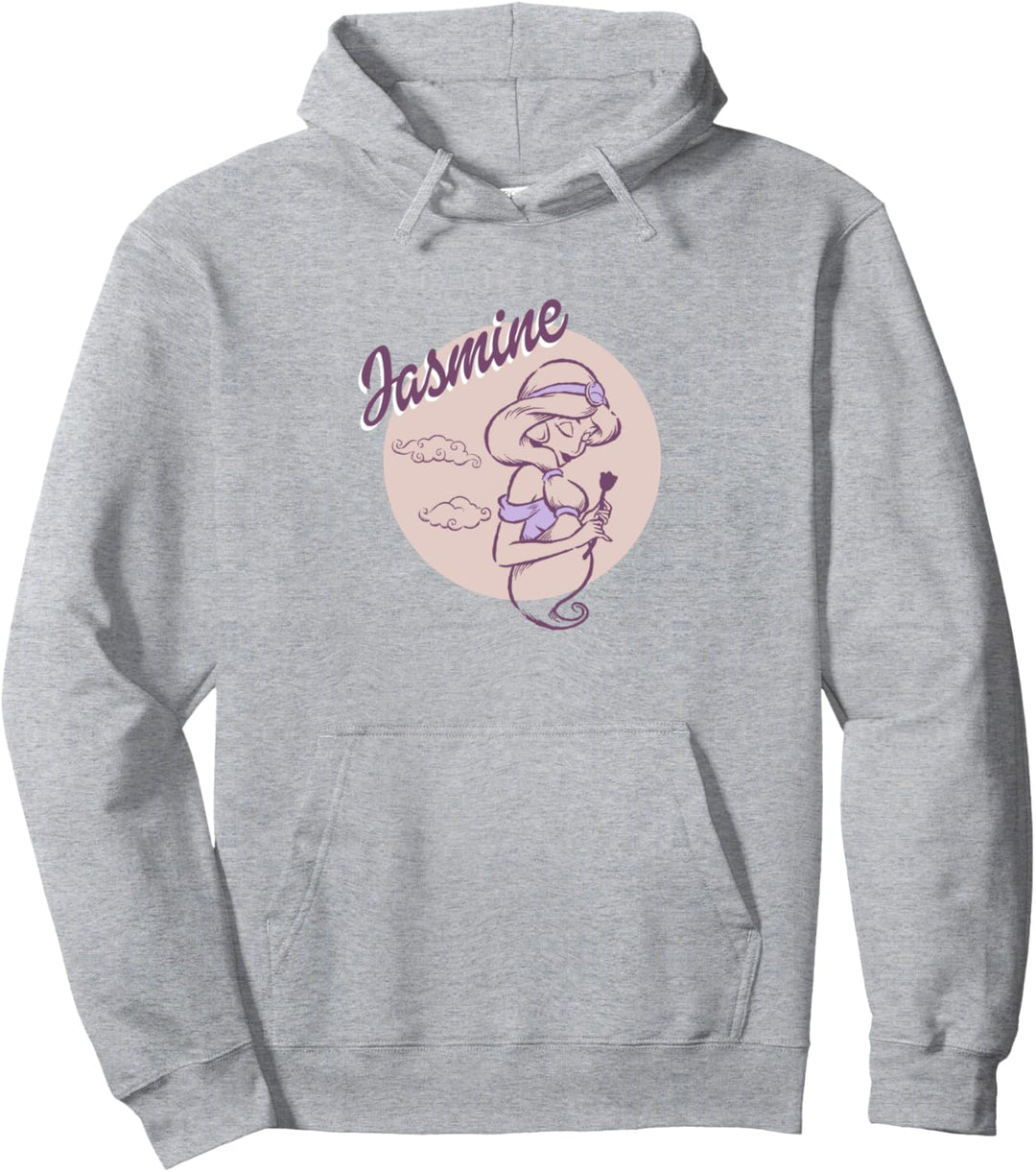 Disney Aladdin Jasmine Circle Sketch Portrait Pullover Hoodie