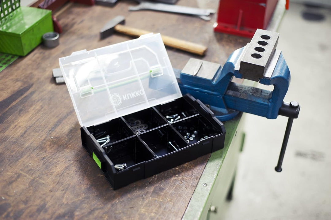 KUKKO 3er Set Sortimo L-Boxx mini/Deckel transparent