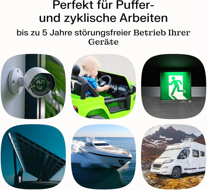 Green Cell® AGM 12V 5,3Ah Akku Vlies Batterie VRLA Blei Batterie Bleiakku Ersatzakku Akkubatterie Ve