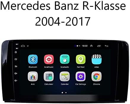 GABITECH 9 Zoll Android 10 Autoradio GPS Navi WiFi für Mercedes Benz R-Klasse 2004-2017 (1GB 16GB RO