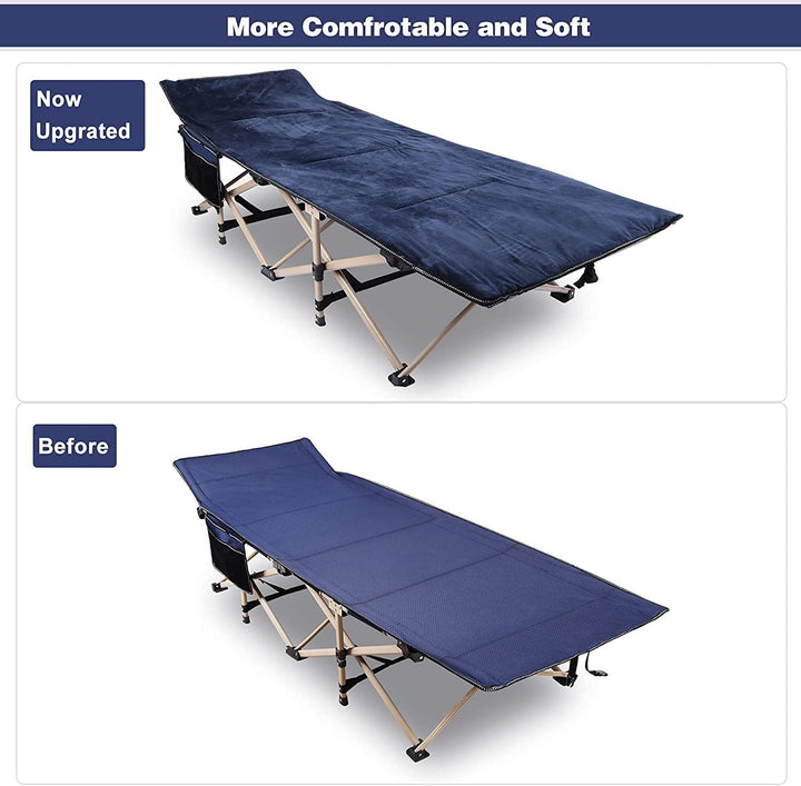 REDCAMP Campingbett Feldbett Klappbar mit Auflage für Erwachsene, XXL 190 x 71 x 38 cm Faltbar Feldb