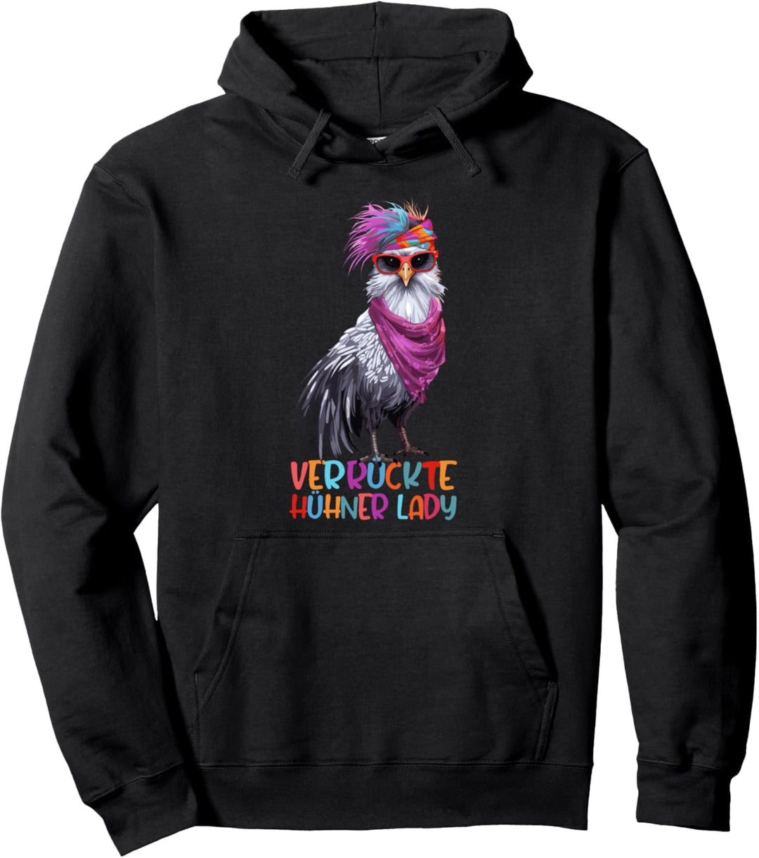 Verrückte Hühner Lady Landwirtschaft Landwirt Bauer Hühner Pullover Hoodie
