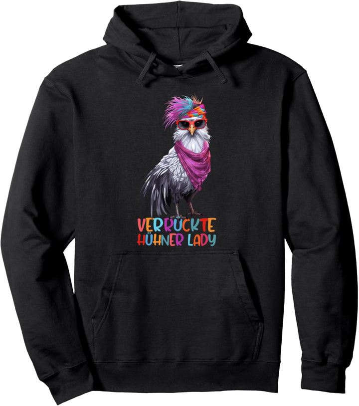 Verrückte Hühner Lady Landwirtschaft Landwirt Bauer Hühner Pullover Hoodie