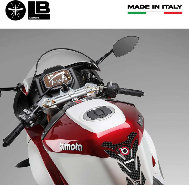LABELBIKE 3D Aufkleber Motorrad Tankpad kompatibel mit BIMOTA | Harzschutz, Kratzfestigkeit, Dekorat