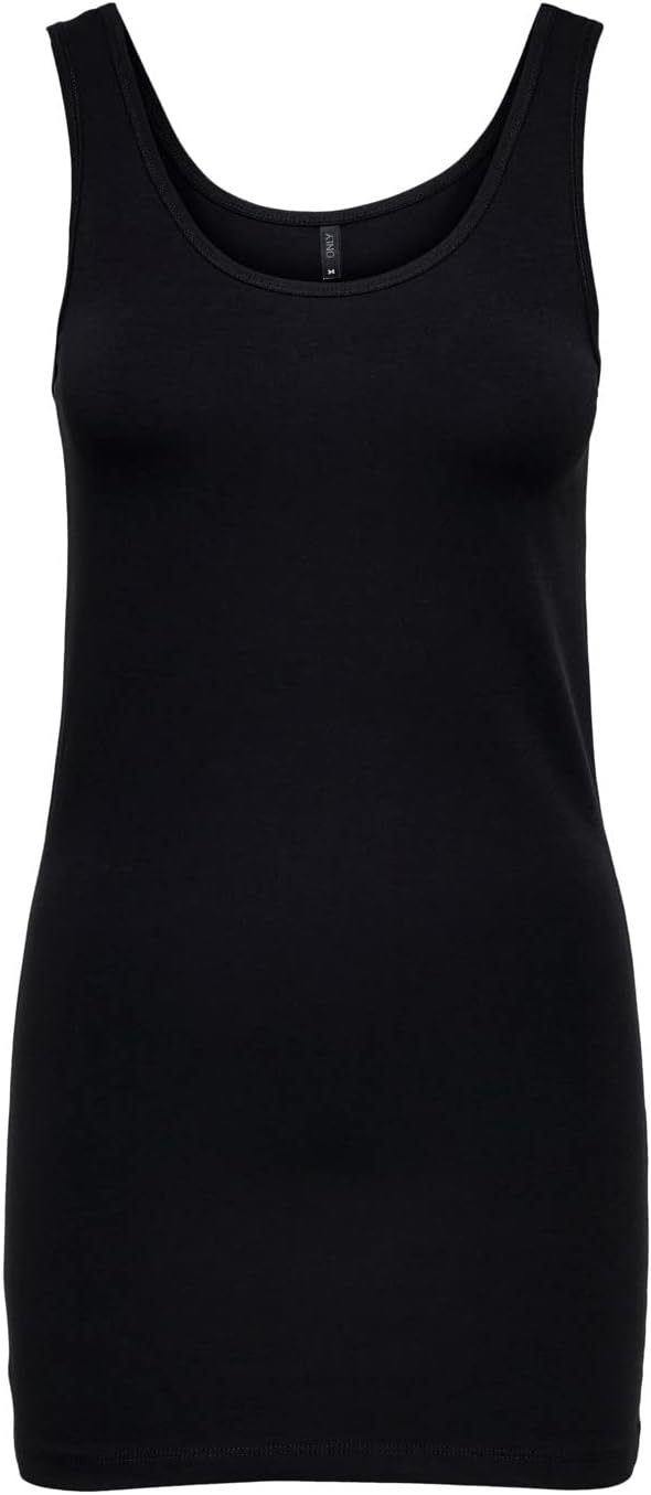 ONLY Female Tanktop Onllive 2-Pack Tanktop XS Black3 Long, XS Black3 Long