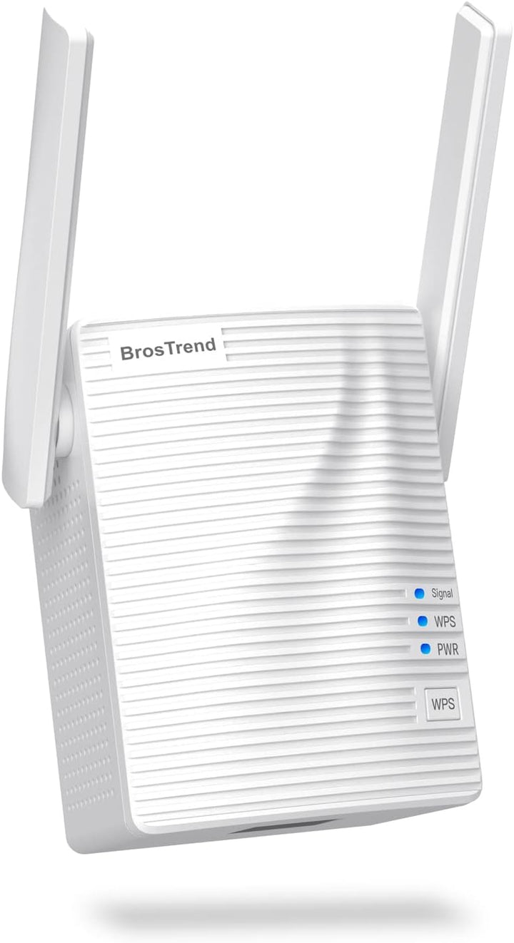 BrosTrend WLAN Verstärker/Repeater AC1200, Dual WLAN, 867 Mbit/s 5 GHz und 300 Mbit/s 2,4 GHz, 1 Eth