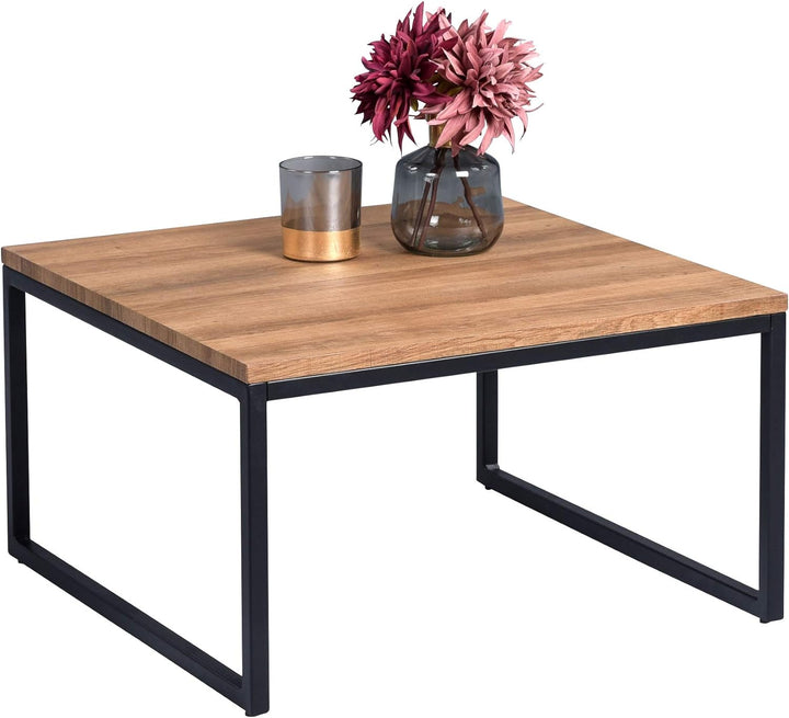 M2 Kollektion Jakarta 1 Couchtisch, MDF Dekor Eiche braun, 60x60cm, Höhe 35cm, Jakarta 1