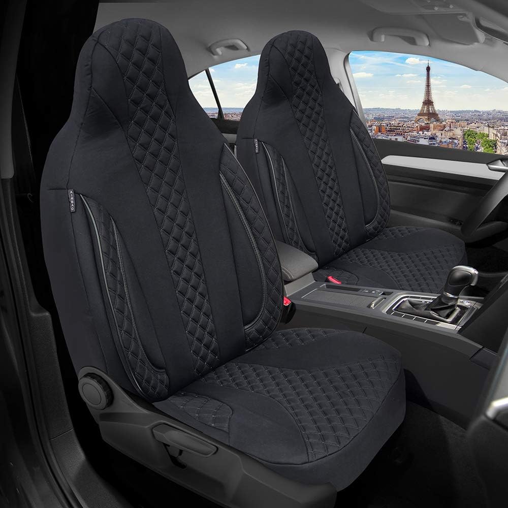 BREMER SITZBEZÜGE Mass Piloten Auto Schonbezüge kompatibel mit Dacia Spring Fahrer & Beifahrer ab 20