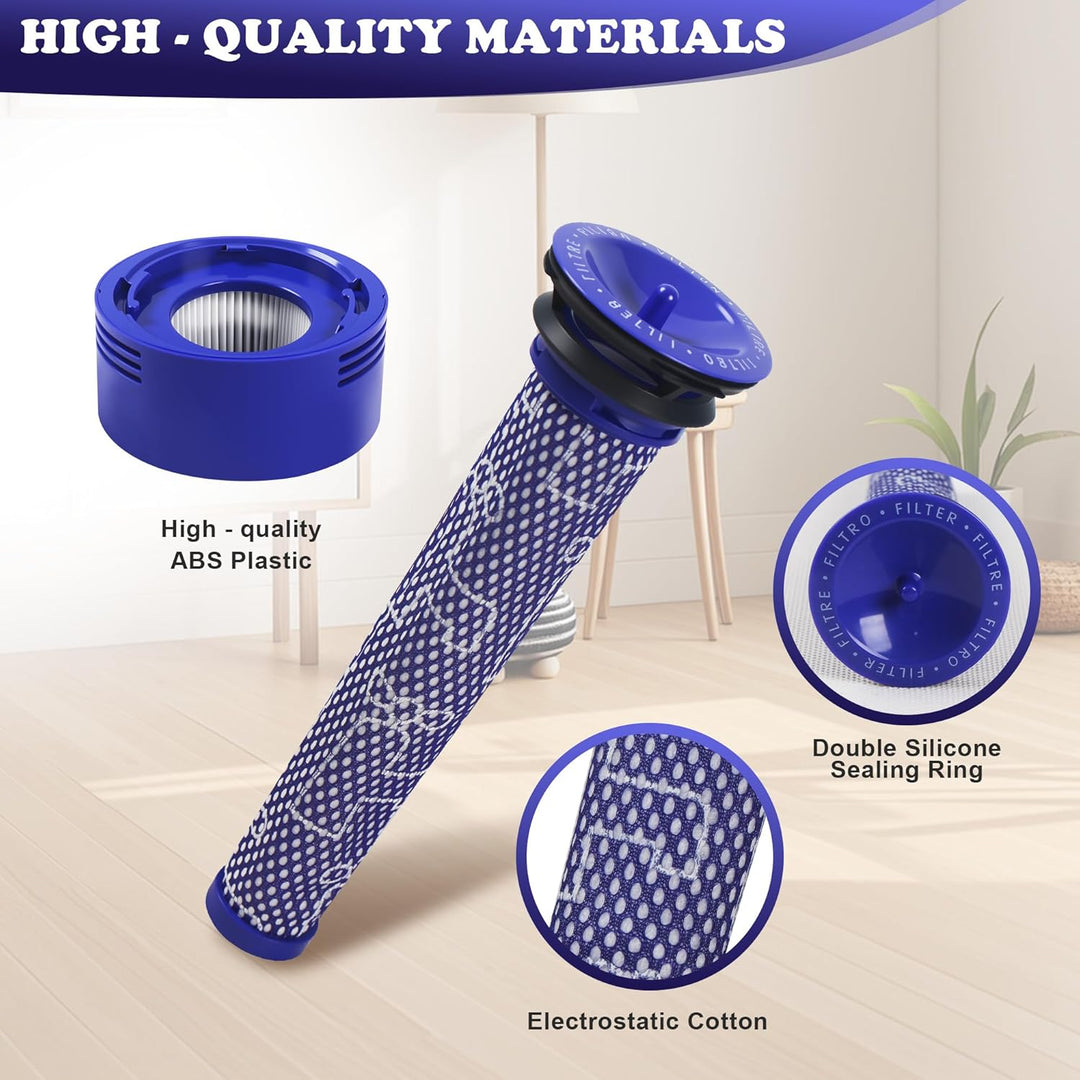 10 Stück für Dyson V8 V7 Filter,V8 V7 Ersatzteile Filter Zubehör set für Dyson,5x Vorfilter + 5x HEP