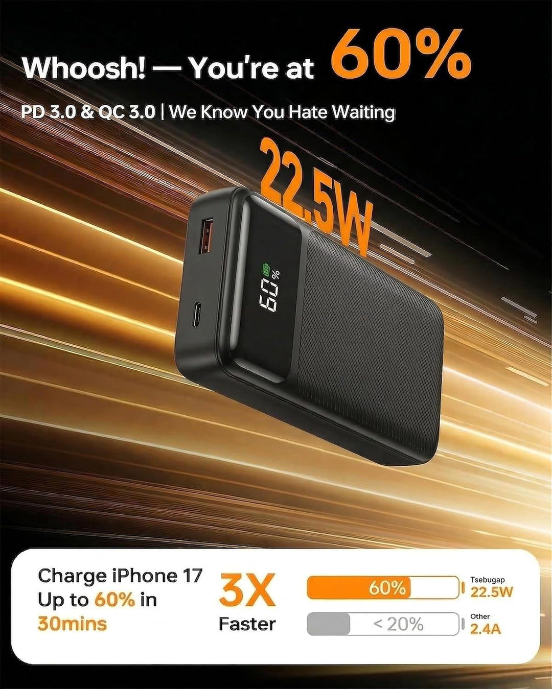 Powerbank 20000mah PD 22.5w Power Bank Schnellladefunktion Externe Handyakkus Mini Powerbank Mit Kab