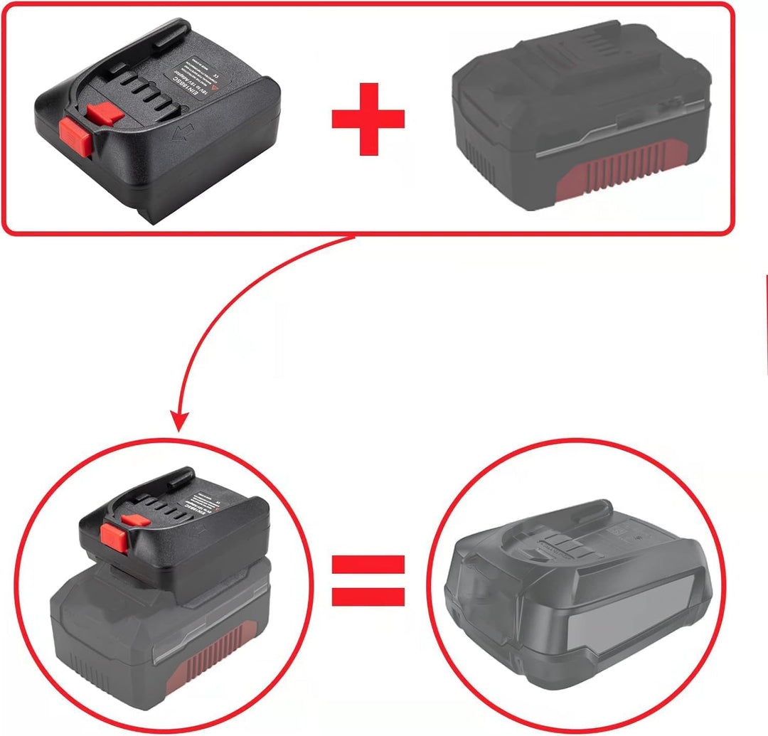 Adapter Konverter für Einhell 18V Li-Ion Akku auf für Bosch PBA 18V Li-Ion Elektrowerkzeug Akku (Kei