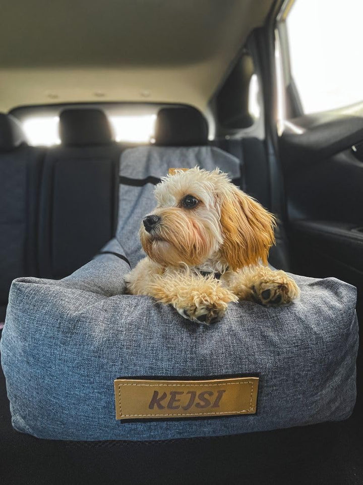 Petsen Personalisierte Hunde Autositz | Hundesitz Auto Rückbank mit Leine| Hundeautositz mit Hundena