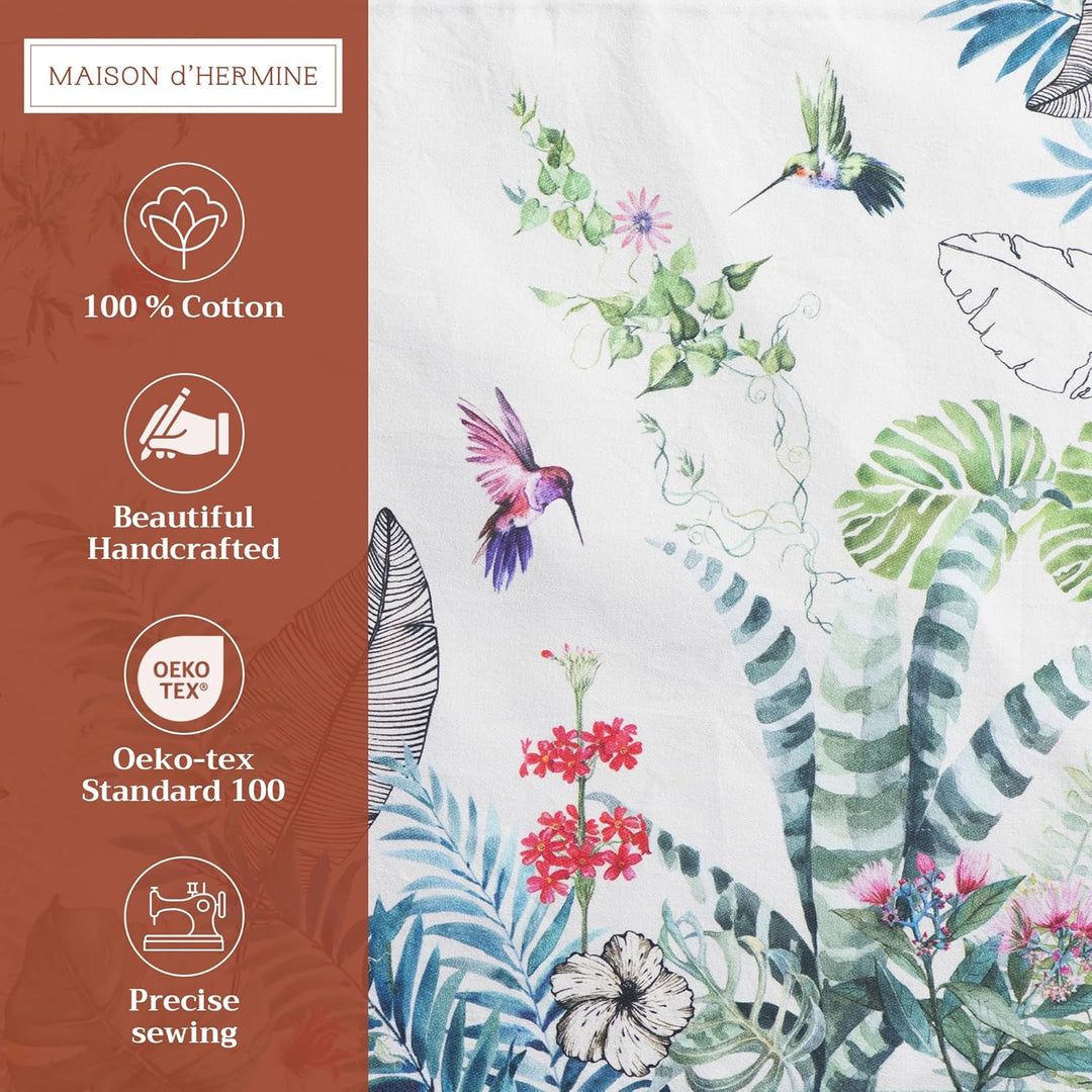 Maison d'Hermine Tischsets, 100% Baumwolle, 4er-Set, 33 cm x 48 cm, dekorative, waschbare Tischsets,