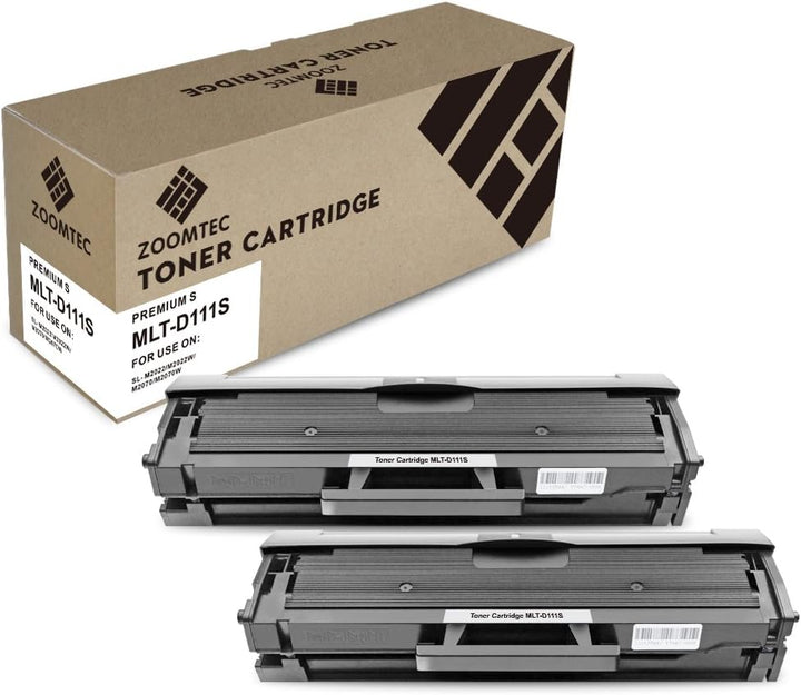 ZOOMTEC Tonerkassette MLT-D111S für Samsung Xpress SL-M2026 SL-M2026W M2070 M2070W M2020W M2020 M202