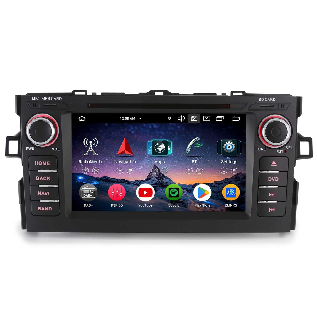 ERISIN 7 Zoll 8-Kern 4GB RAM+64GB ROM Android 14 Autoradio Bluetooth GPS Navigation für Toyota Auris