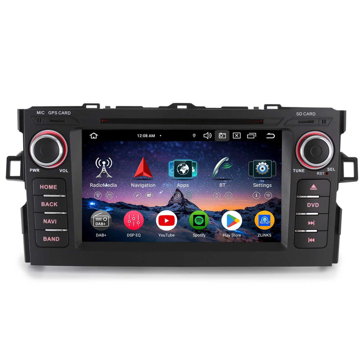 ERISIN 7 Zoll 8-Kern 4GB RAM+64GB ROM Android 14 Autoradio Bluetooth GPS Navigation für Toyota Auris
