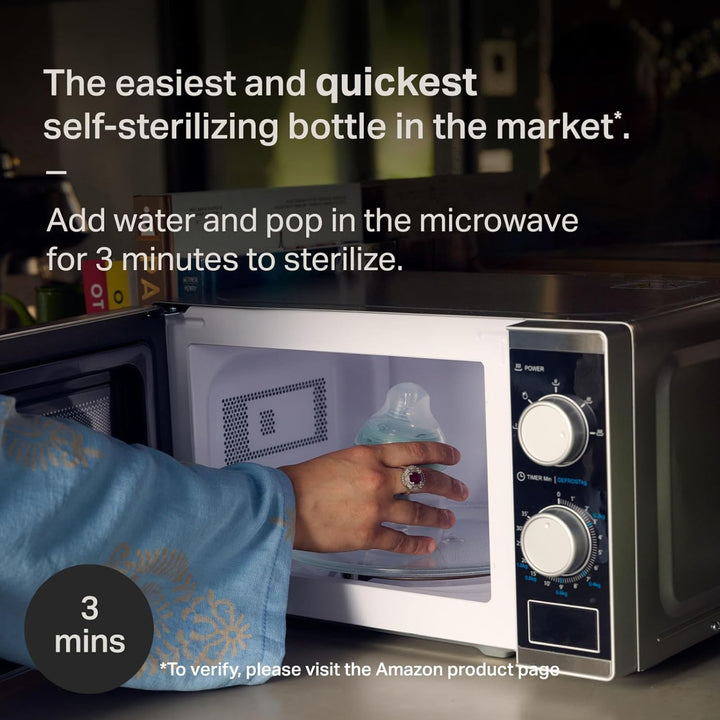 Tommee Tippee Babyflaschen aus Glas, Closer to Nature Newborn Starterset, Natürlich Geformter Trinks