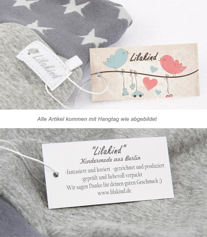 Lilakind Mädchen Sommer Schlafsack Strampelsack Pucksack Jersey Punkte Grau Rosa Gr. M - Made in Ger