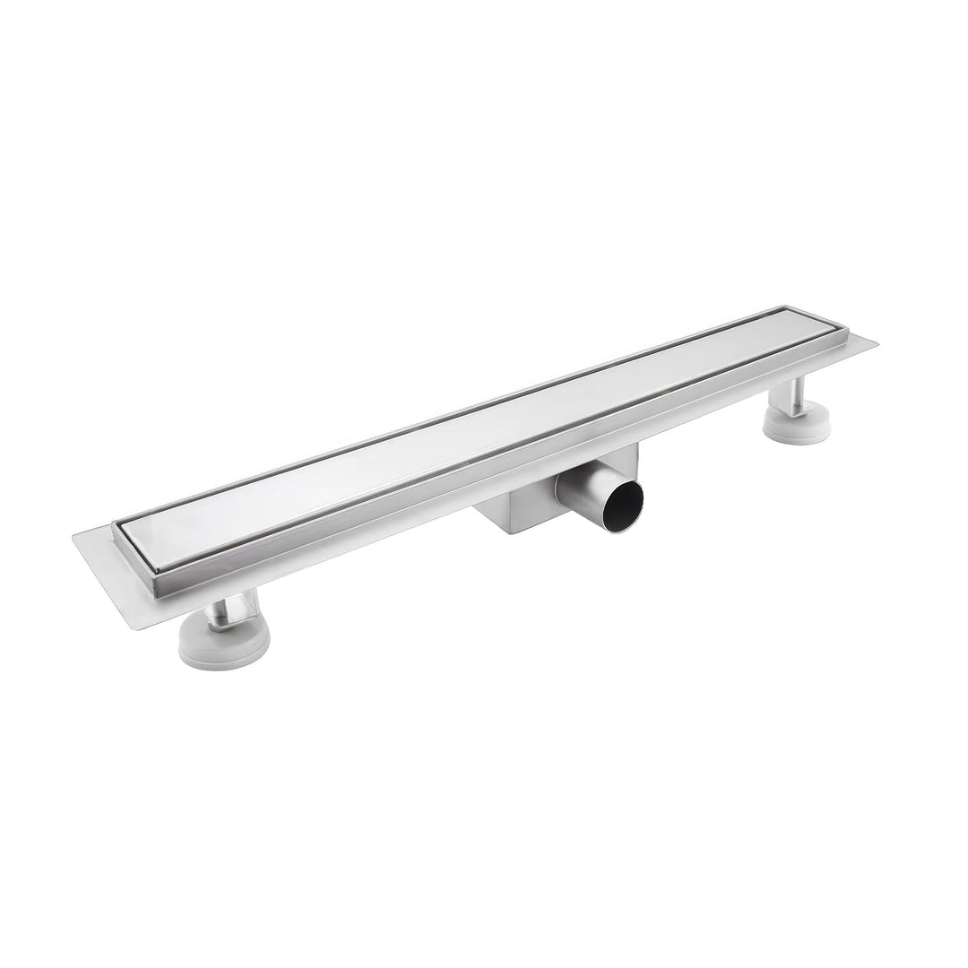 Duschrinne 30 cm, Befliesbar Duschrinne extra flach, Edelstahl | Edelstahl Bodenablauf Komplettset m