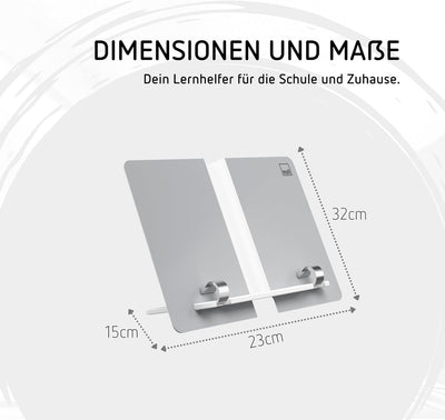 moll Design-Buchstütze, Kinderschreibtisch Zubehör, Faltbare und Zeitlose Buchstütze mit integrierte