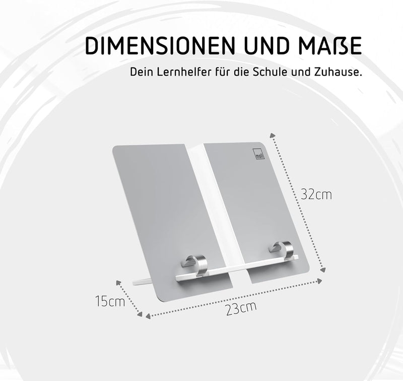 moll Design-Buchstütze, Kinderschreibtisch Zubehör, Faltbare und Zeitlose Buchstütze mit integrierte