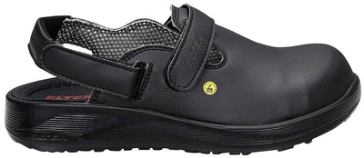 ELTEN Clog MICHEL black ESD SB, Damen und Herren, Textil, Stahlkappe, leicht, klassisch, Schwarz, Gr